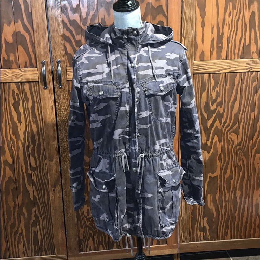 Aritzia purple camo coat